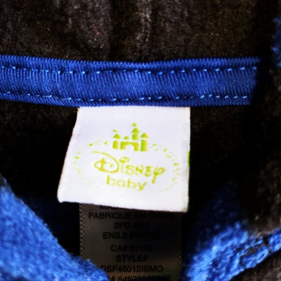 Disney Monster Inc Mike Wazowski Zip-Up Fleece Hoodie 0-3 Months - Picture 5 of 8